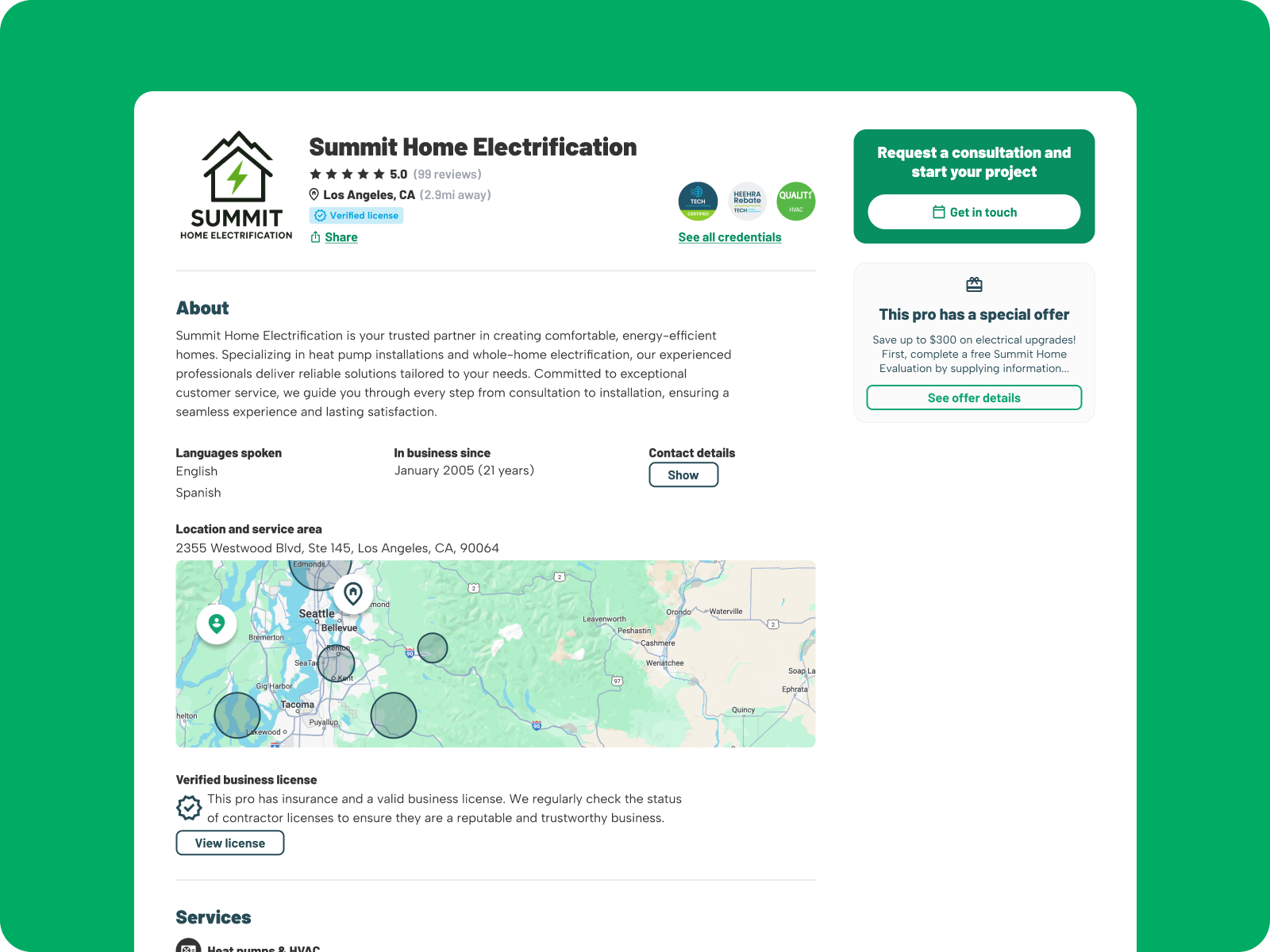 business profile